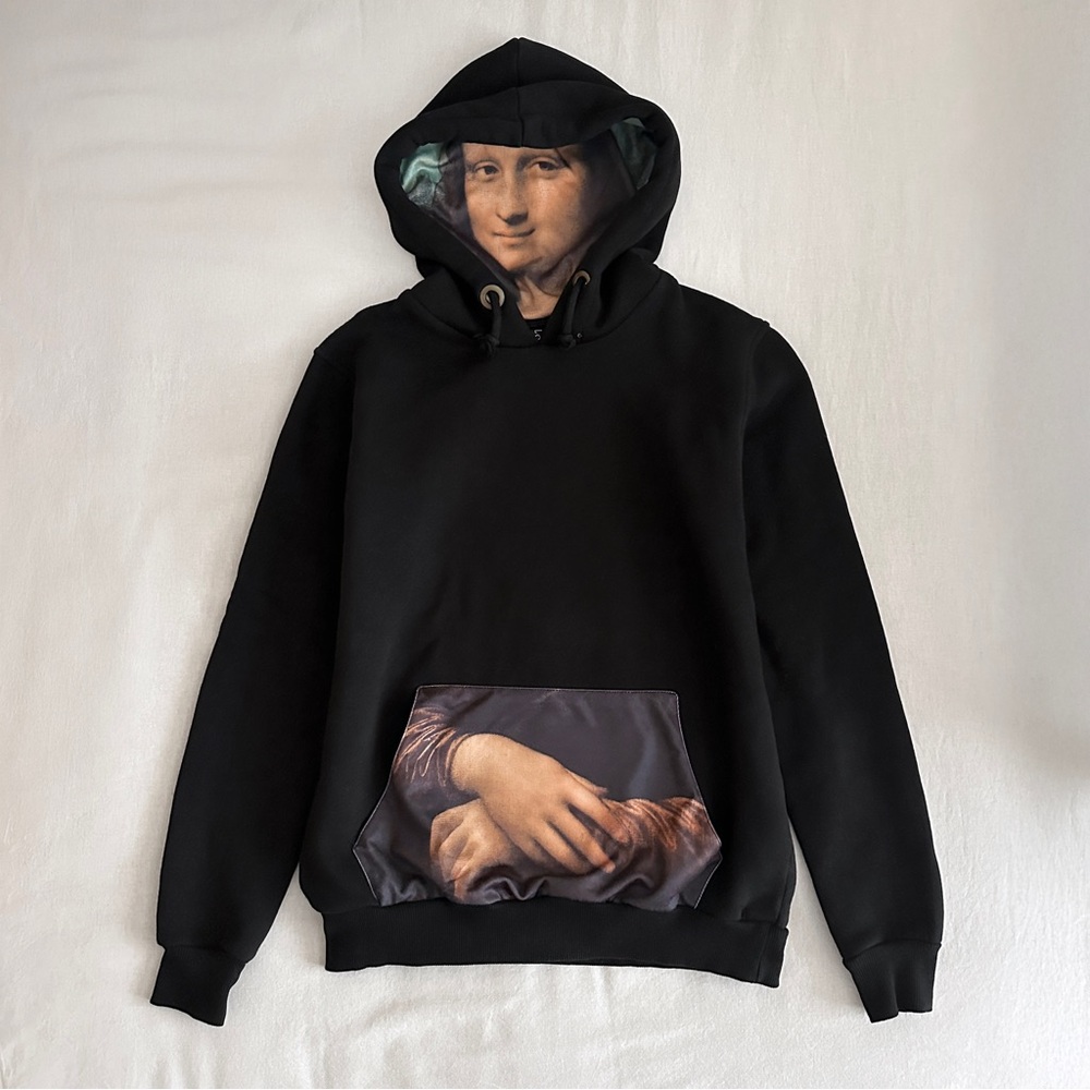 Authentic Louvre Merch Mona Lisa Hoodie Sweatshirt Leonardo da Vinci Paris - S
